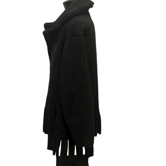 NWT Attitudes by Renee Global Illusions Sherpa Coat - Black (XL) - Picture 6 of 10